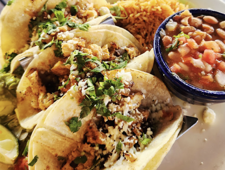 Mexicali Border Cafe signature dishes Lupe's Chicken"Big" Taco DinnerEnchiladas
